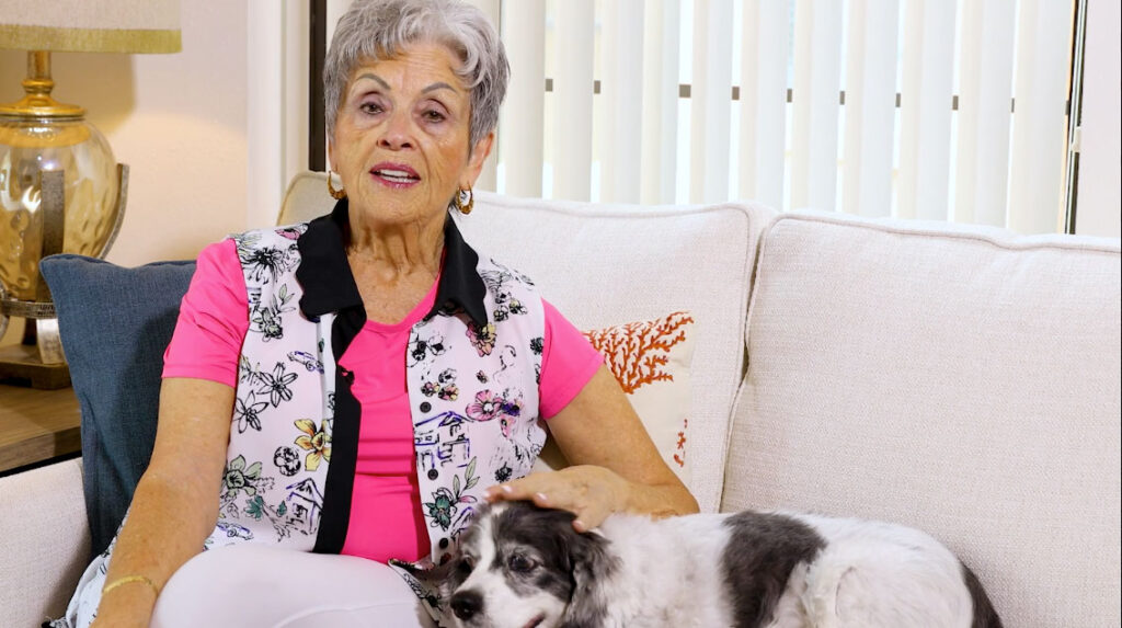 Resident with dog