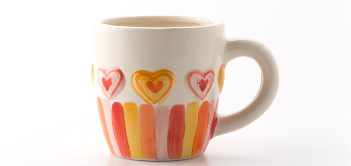 hand painted mug for a summer craft