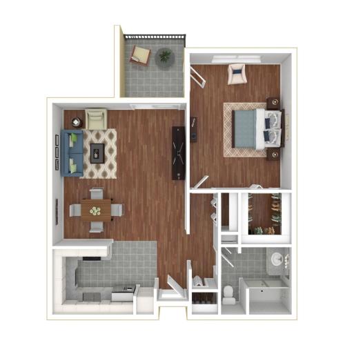 3D Floor Plan of Sanibel Model C